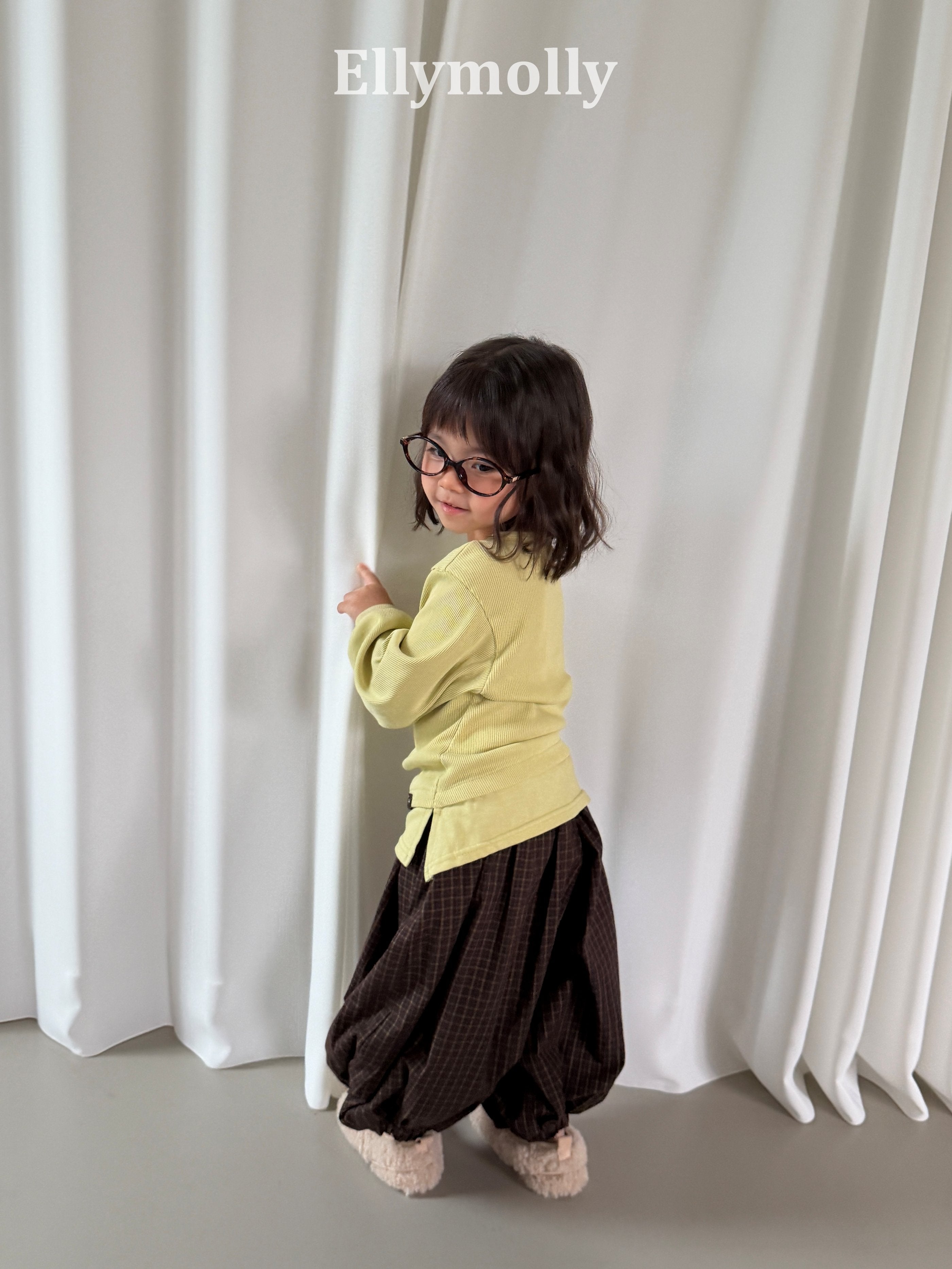 Elly Molly Autumn Grid Balloon Pants
