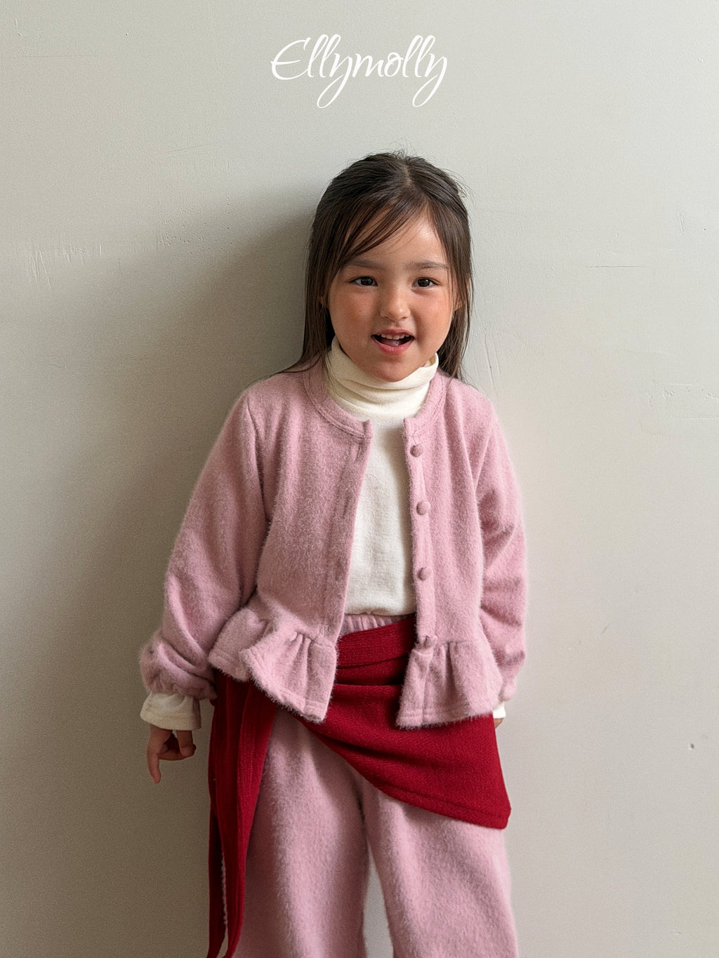 Elly Molly Snowflake Angora Frill Cardigan