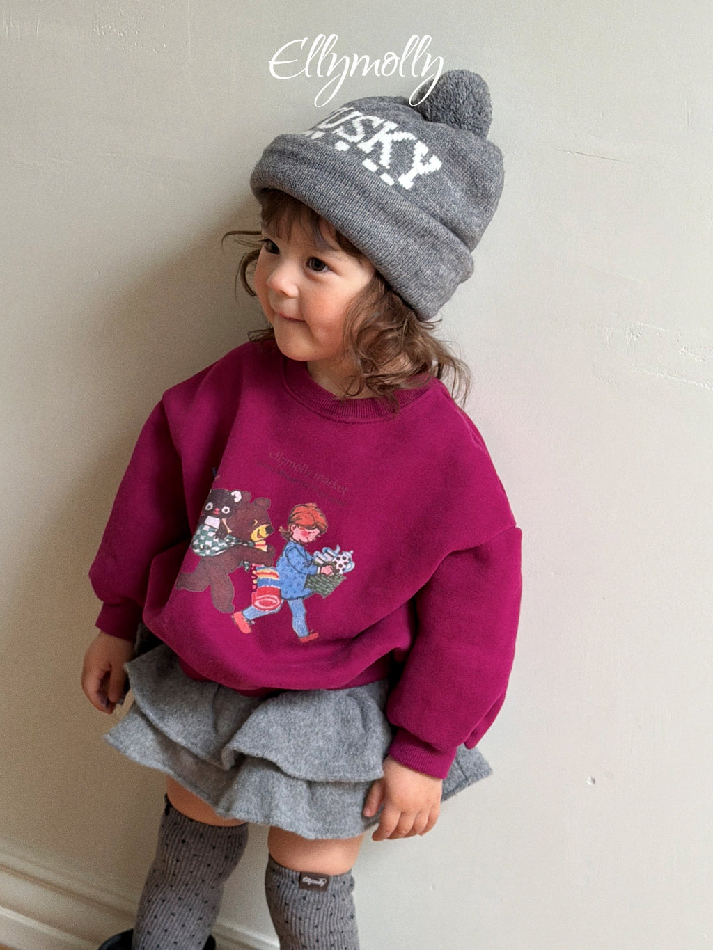 Elly Molly Husky Pompom Beanie