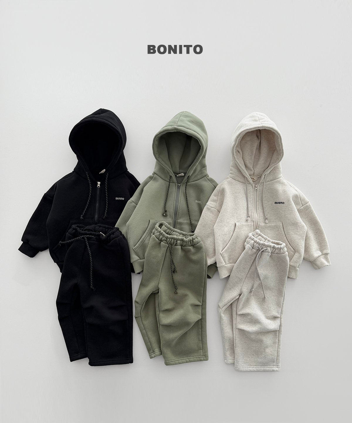 bonito 起毛 フードジップ