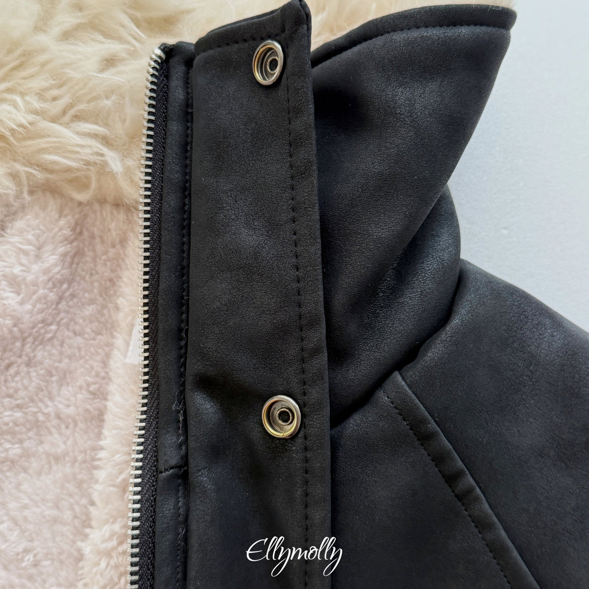Elly Molly Big Collar Shearling Jumper