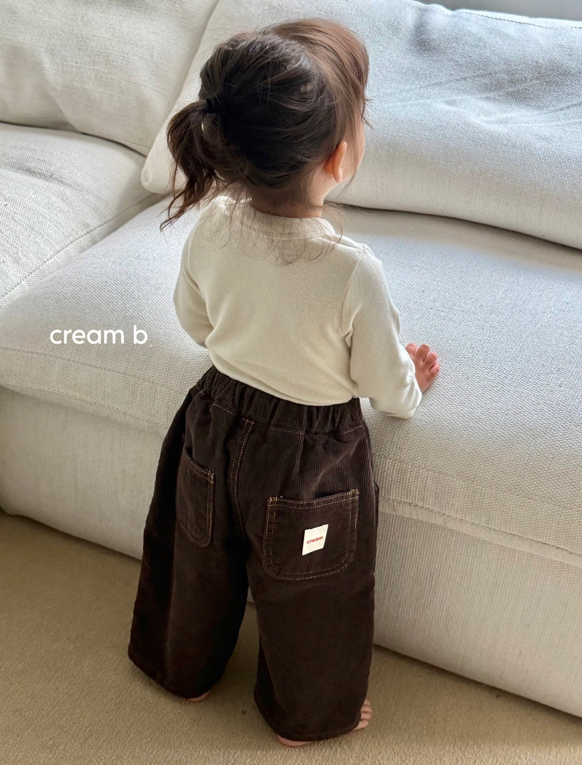 Creambbang Brushed Corduroy Baggy Pants