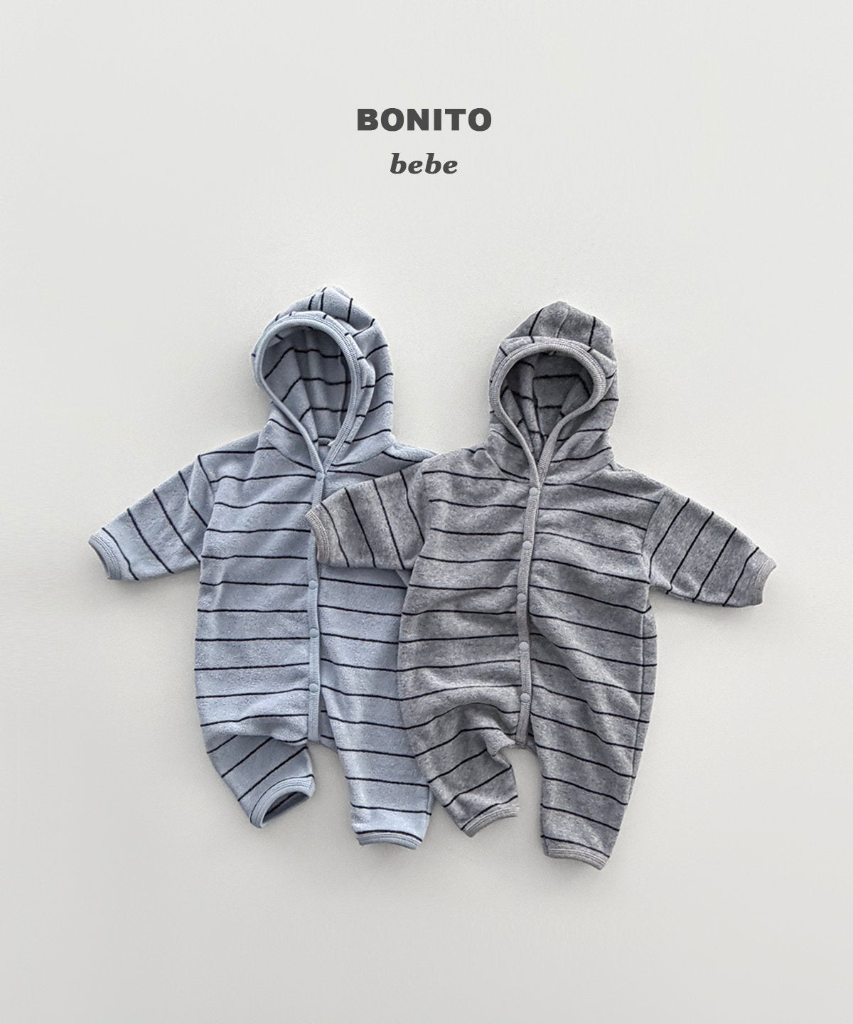 bonito ボーダー テリーフードスーツ