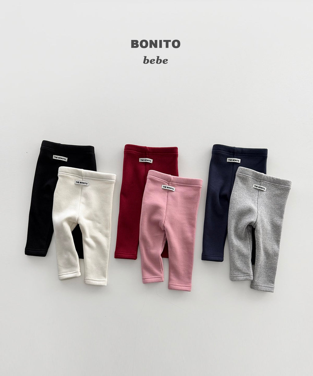 bonito リブ起毛レギンス 2枚組