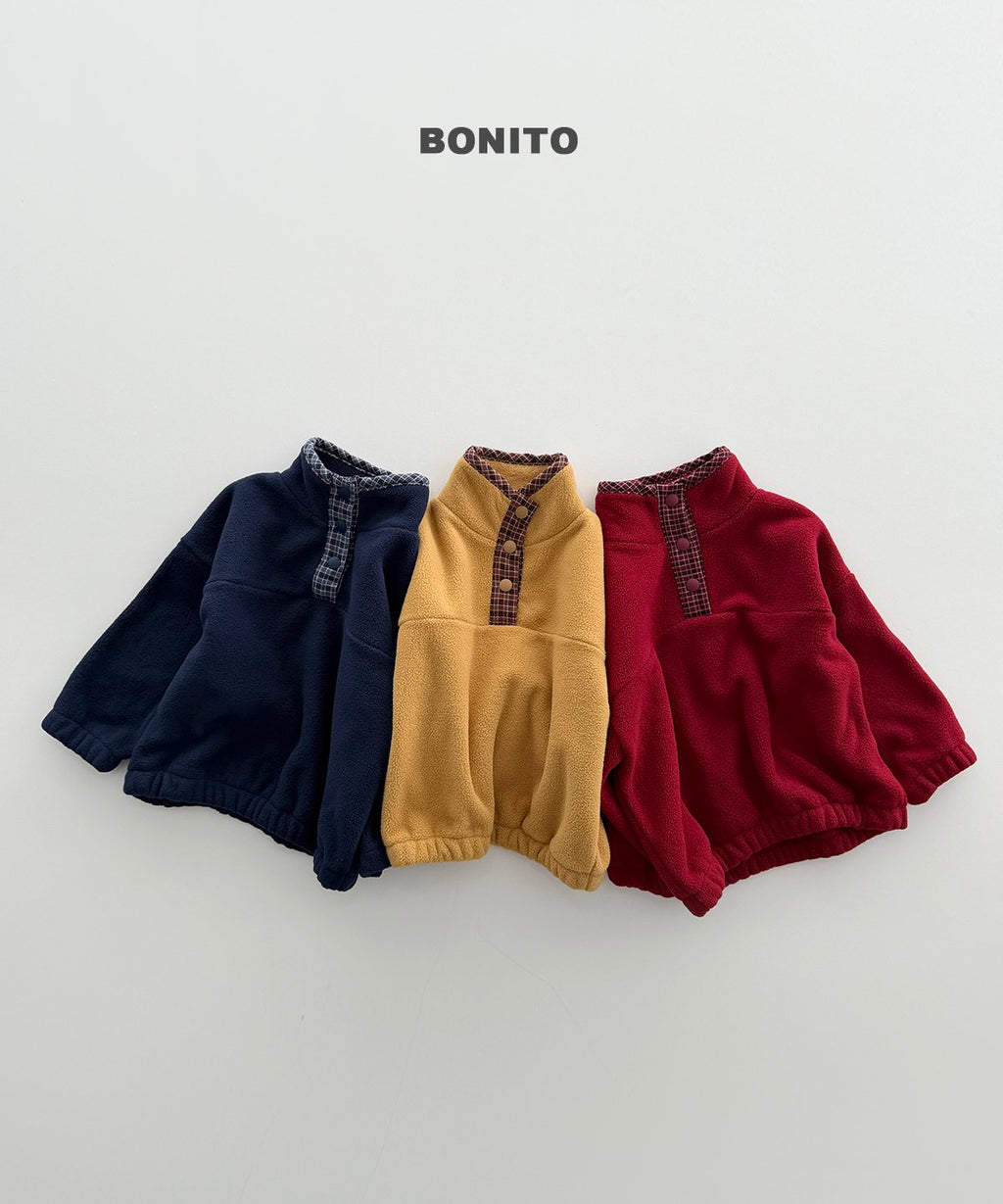 bonito チェック配色 フリース
