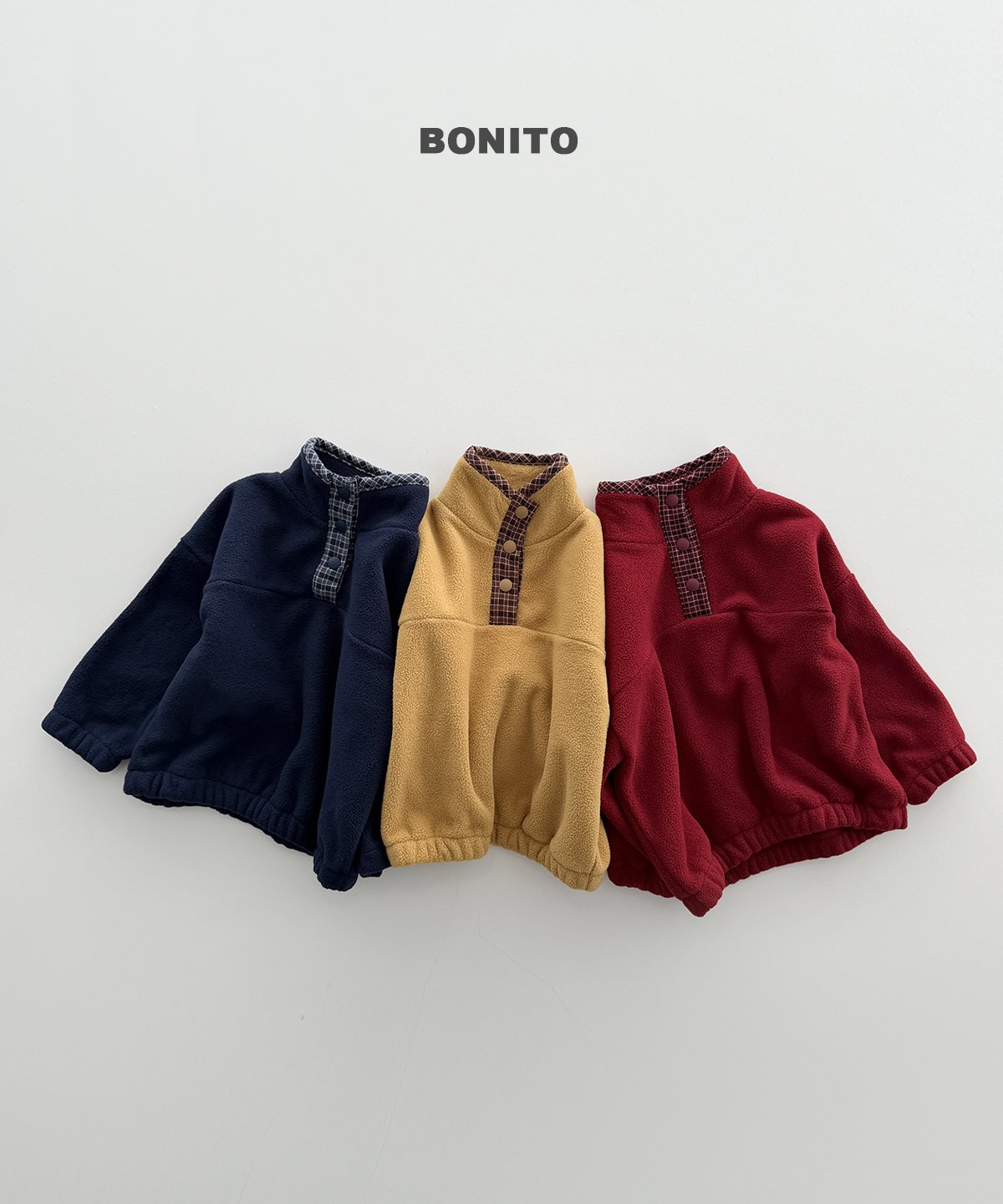 bonito チェック配色 フリース