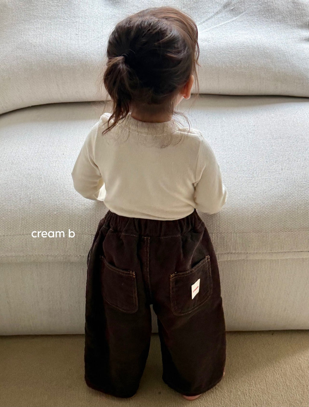 Creambbang Brushed Corduroy Baggy Pants