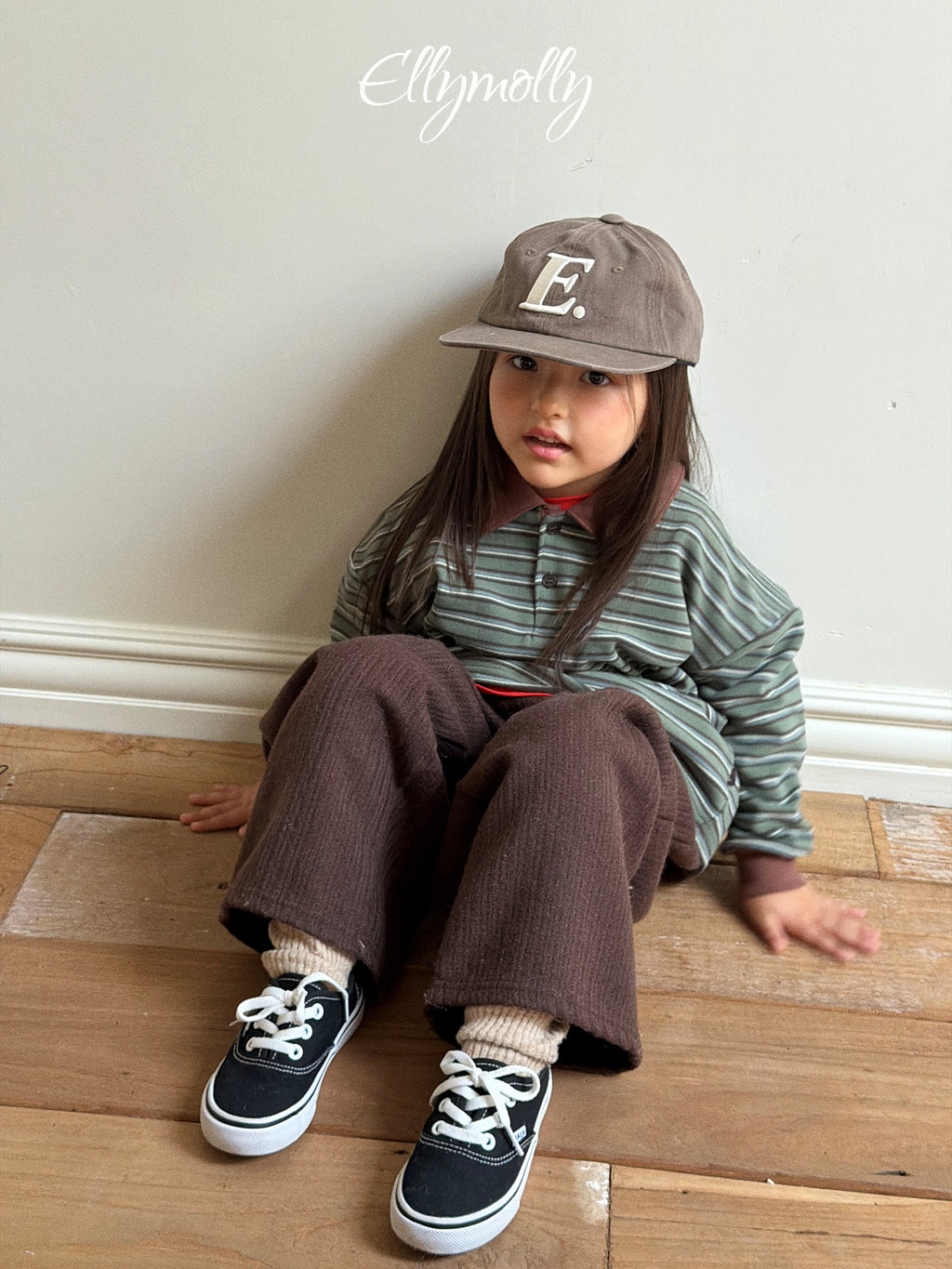 Elly Molly Click Peach Collar Tee