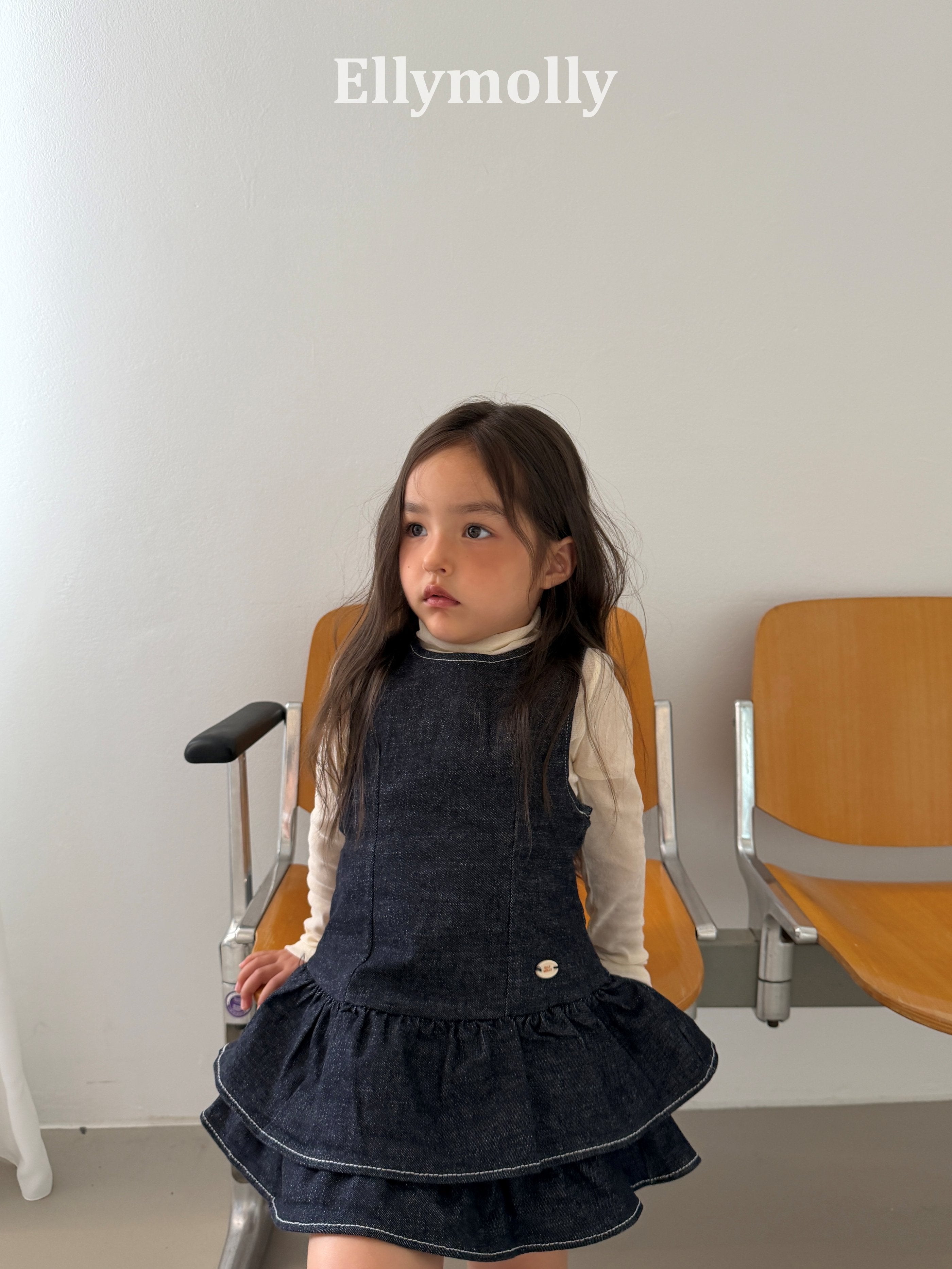 Elly Molly Velvet Mesh Half Turtleneck