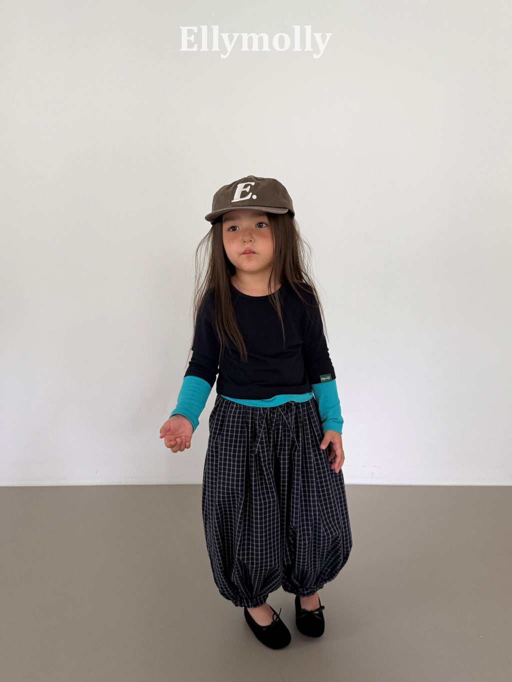 Elly Molly Autumn Grid Balloon Pants
