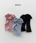 bonito ベロア フリルブーツカットパンツ