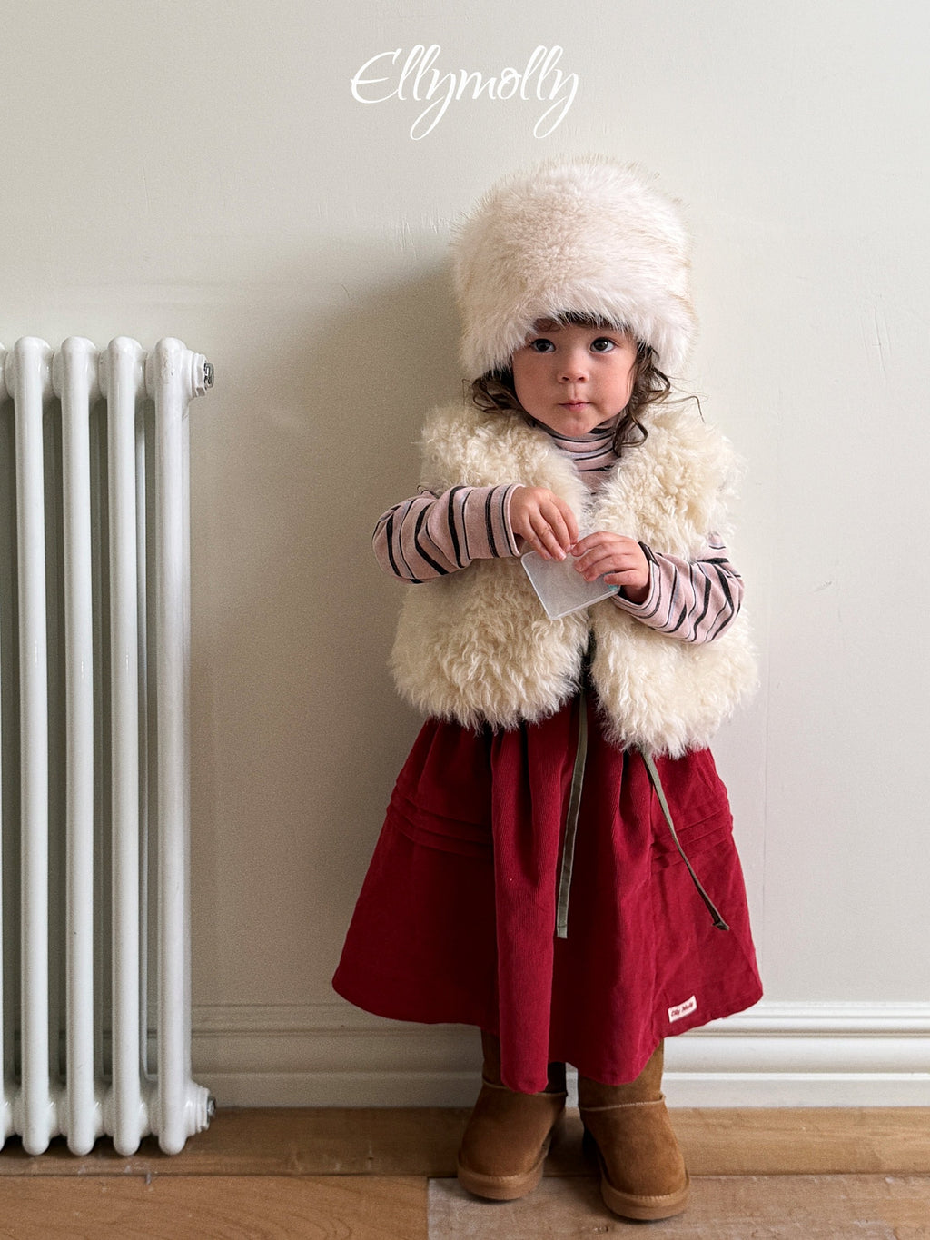 Elly Molly Pompom Corduroy Skirt