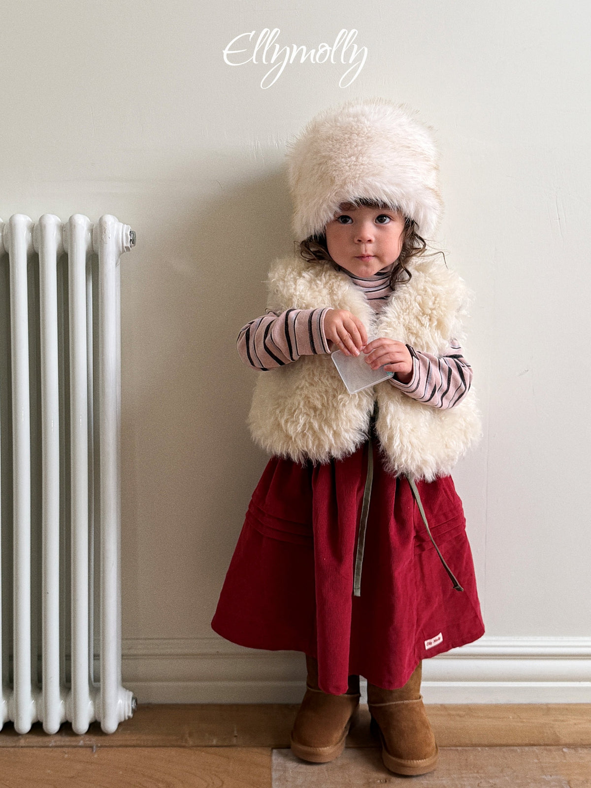 Elly Molly Pompom Corduroy Skirt