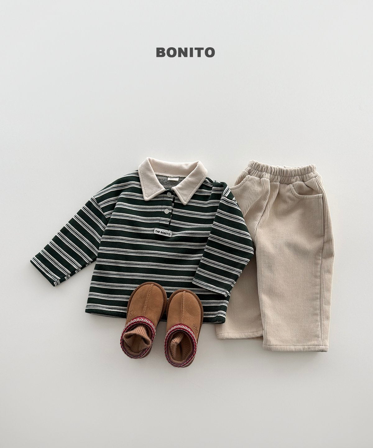 bonito ボーダー チョコカラーT