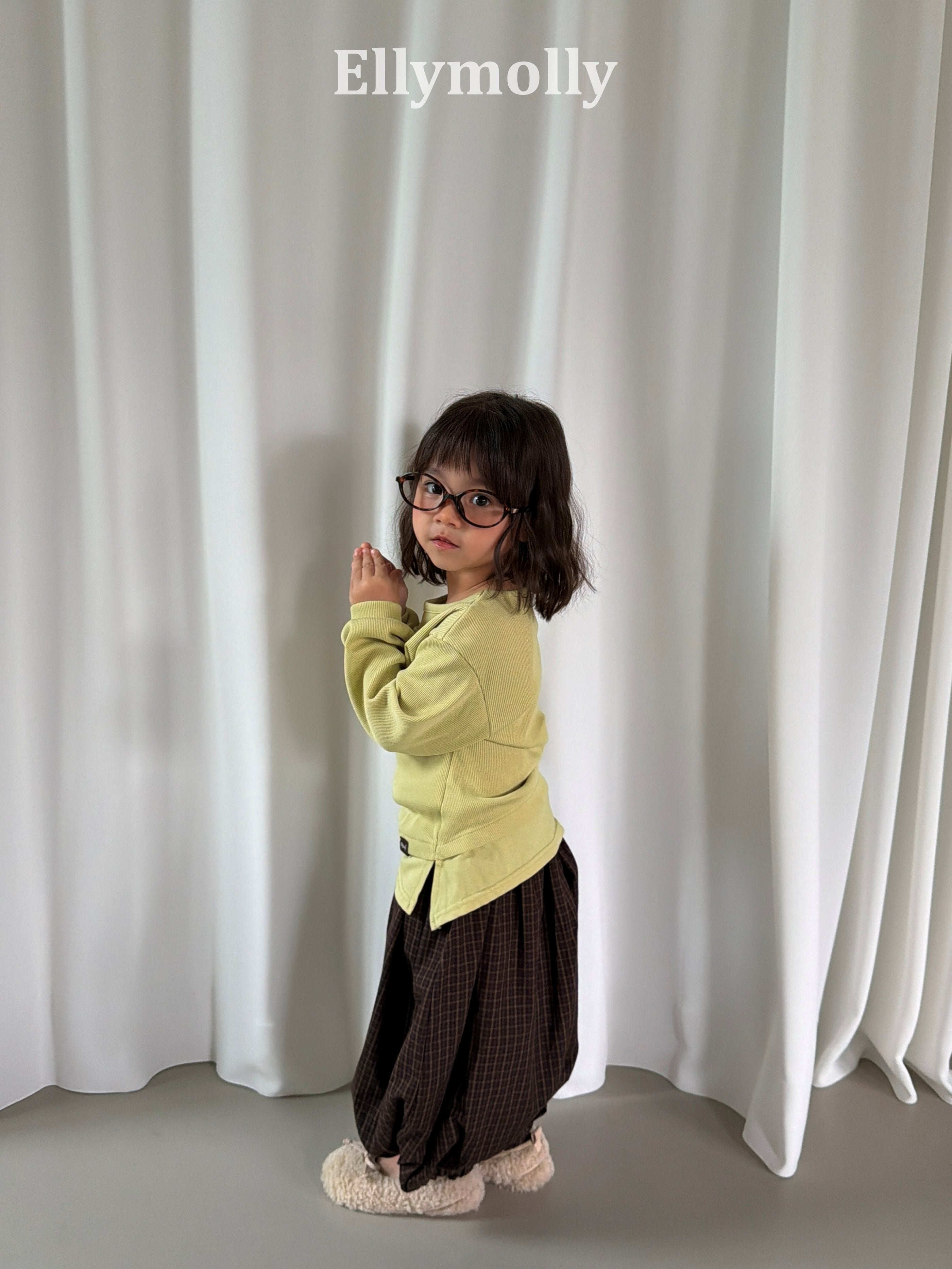 Elly Molly Autumn Grid Balloon Pants