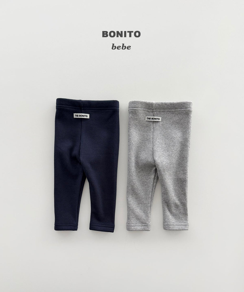 bonito リブ起毛レギンス 2枚組