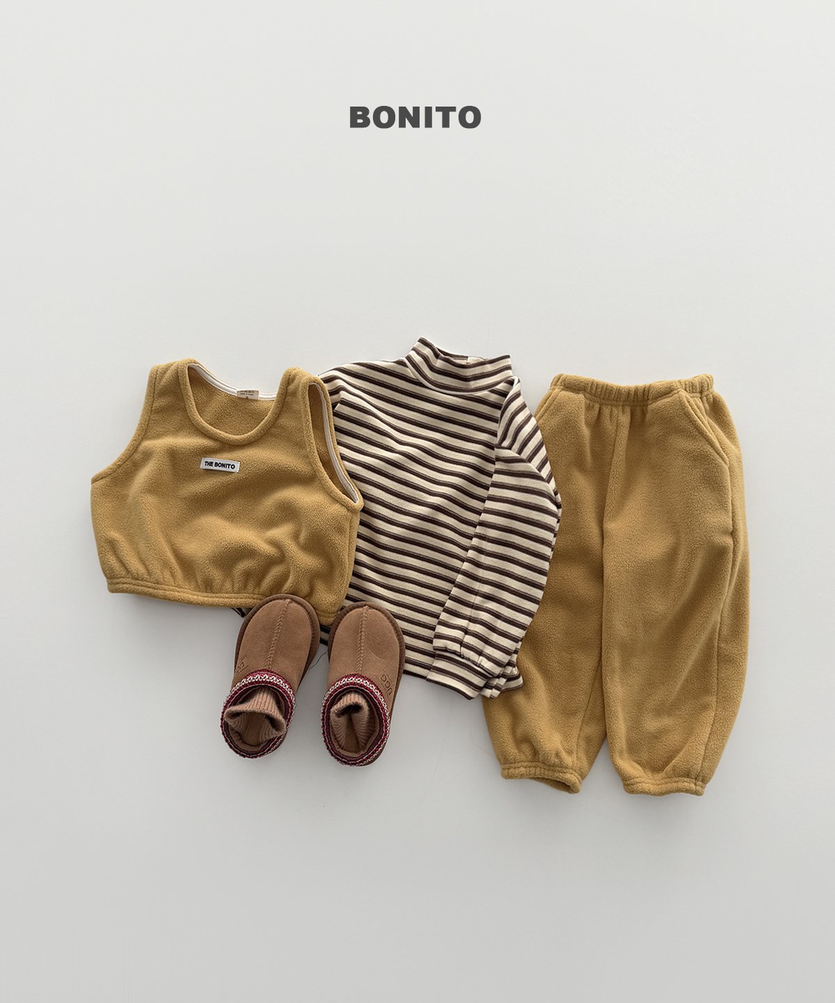 bonito ビスケット ベスト上下セット