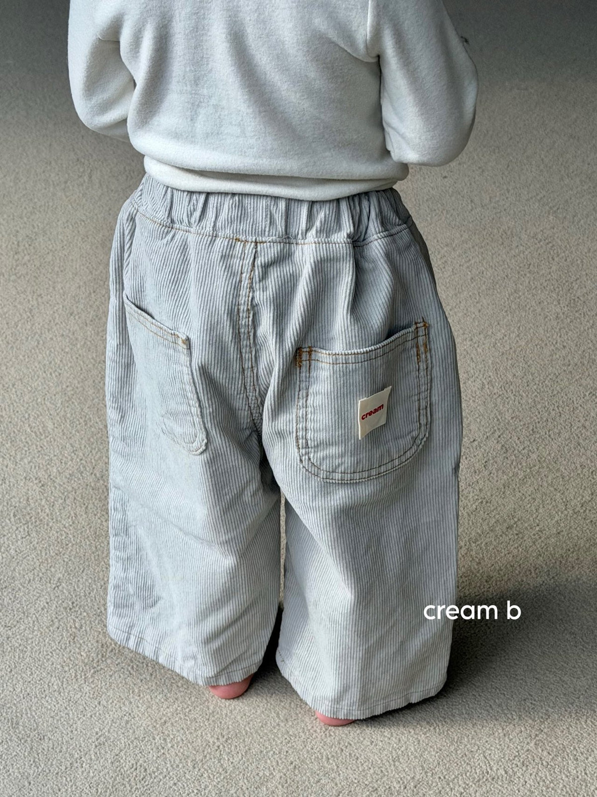 Creambbang Brushed Corduroy Baggy Pants