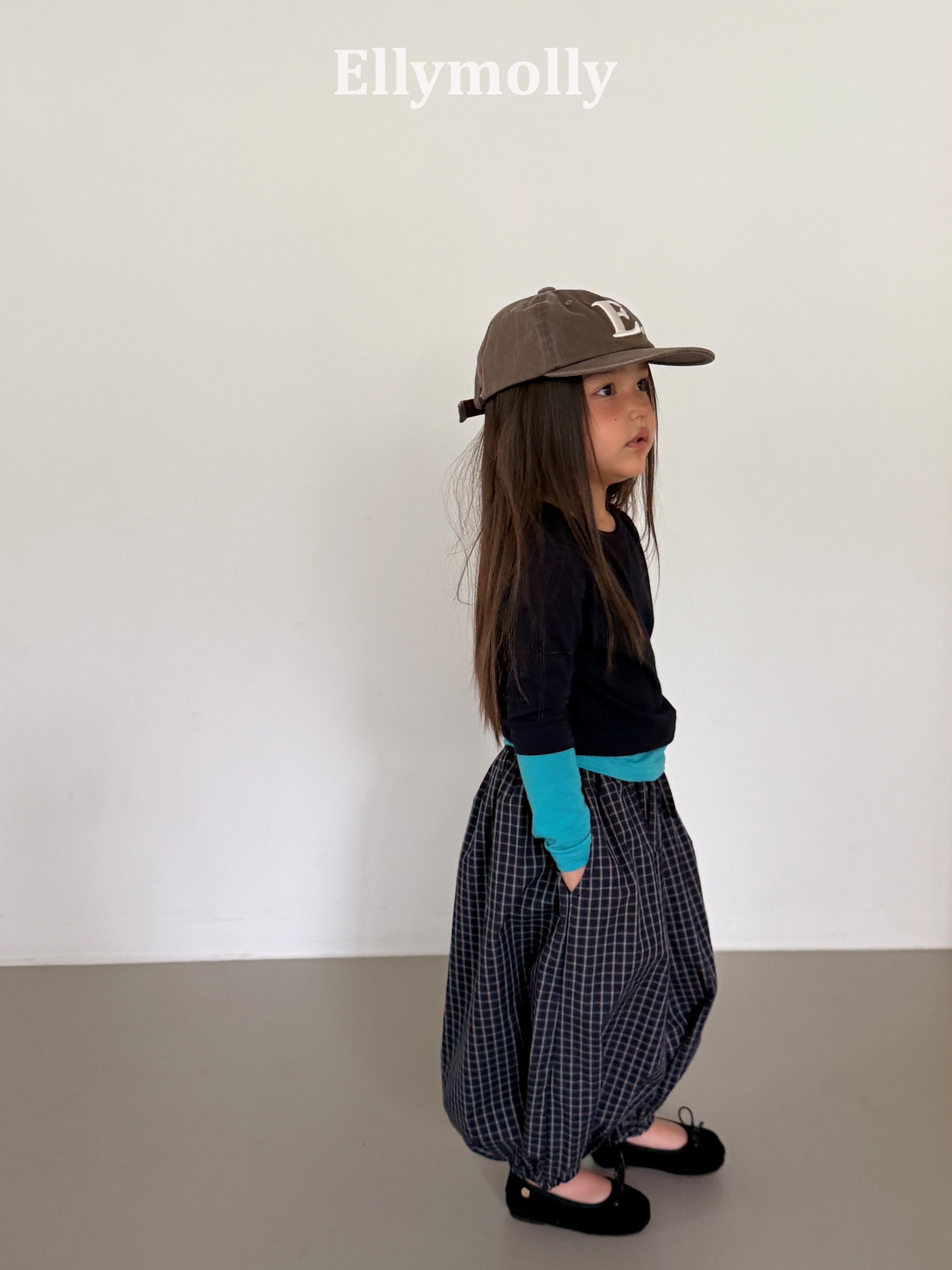 Elly Molly Autumn Grid Balloon Pants