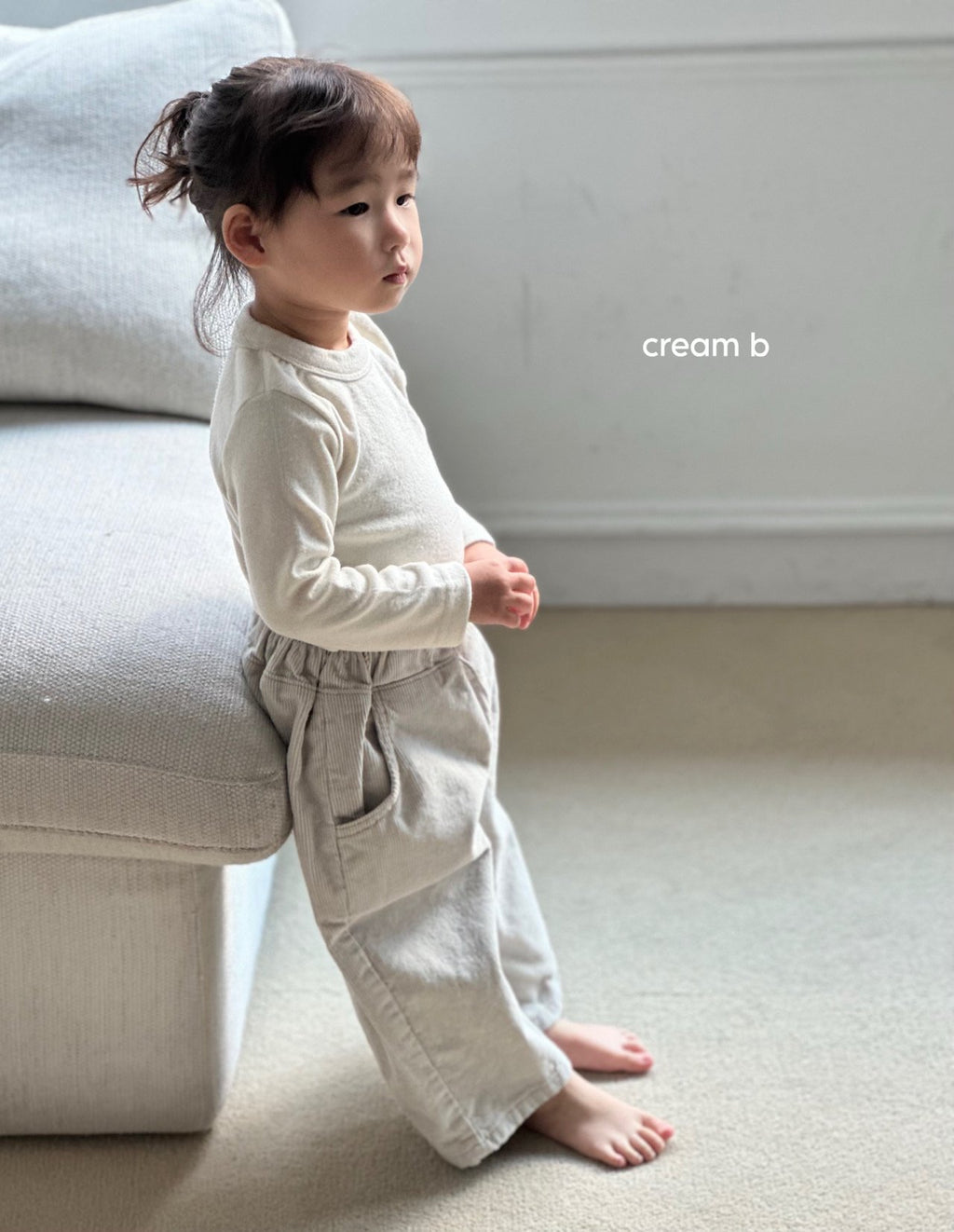 Creambbang Brushed Corduroy Baggy Pants