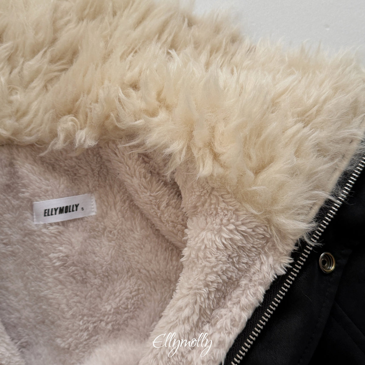 Elly Molly Big Collar Shearling Jumper