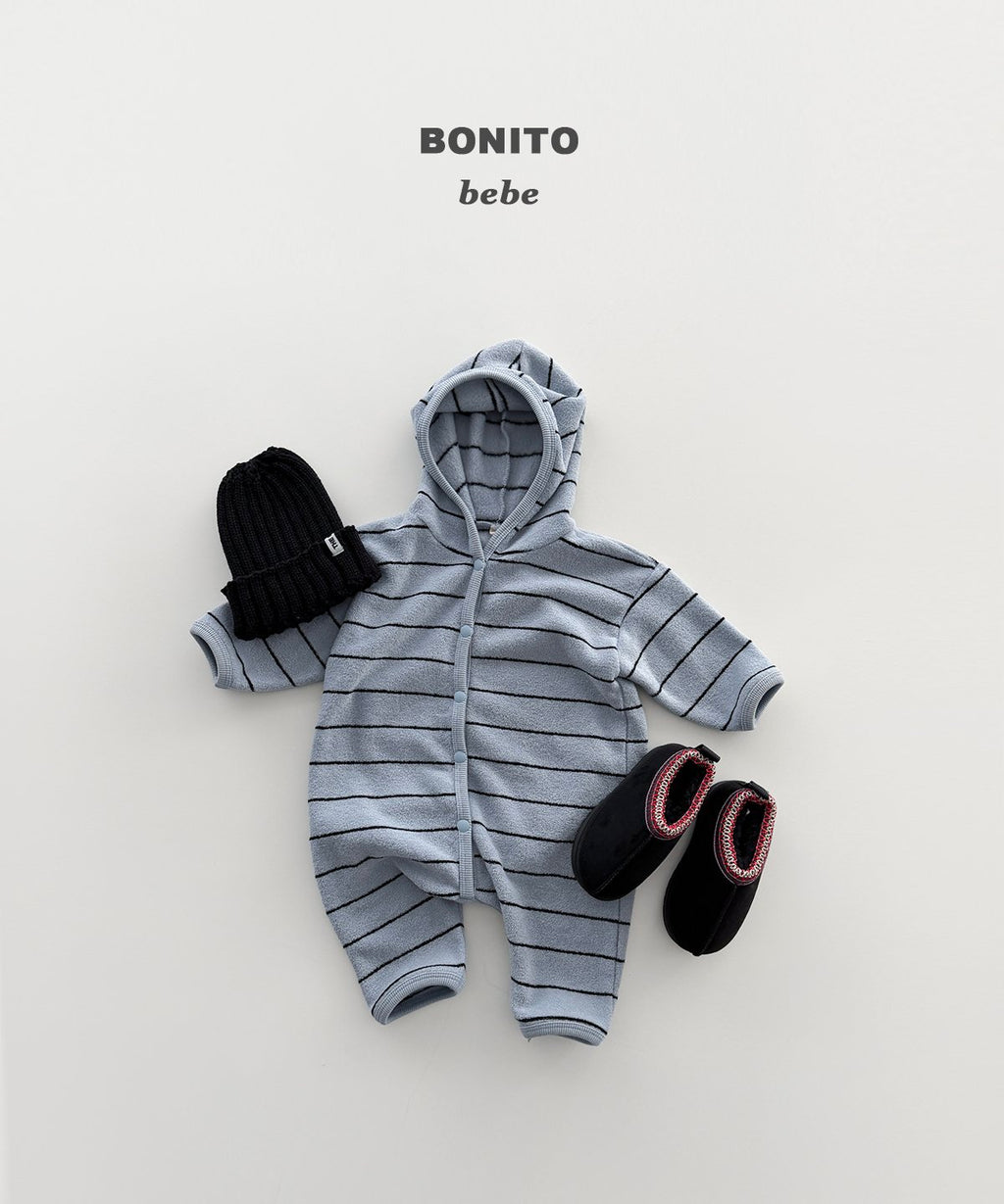 bonito ボーダー テリーフードスーツ