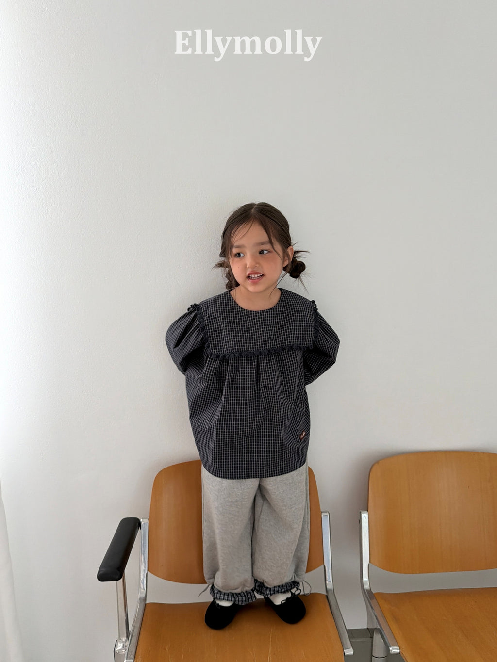 Elly Molly Musk Check Blouse