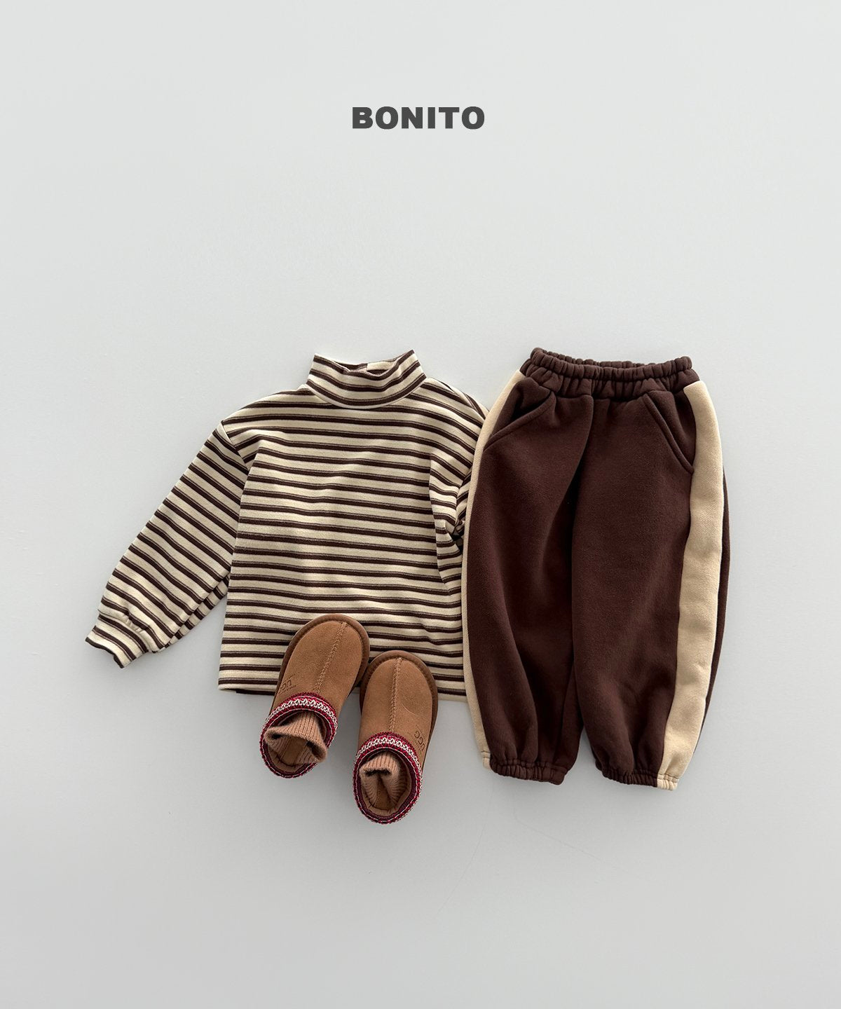 bonito サイド配色 ジョガーパンツ