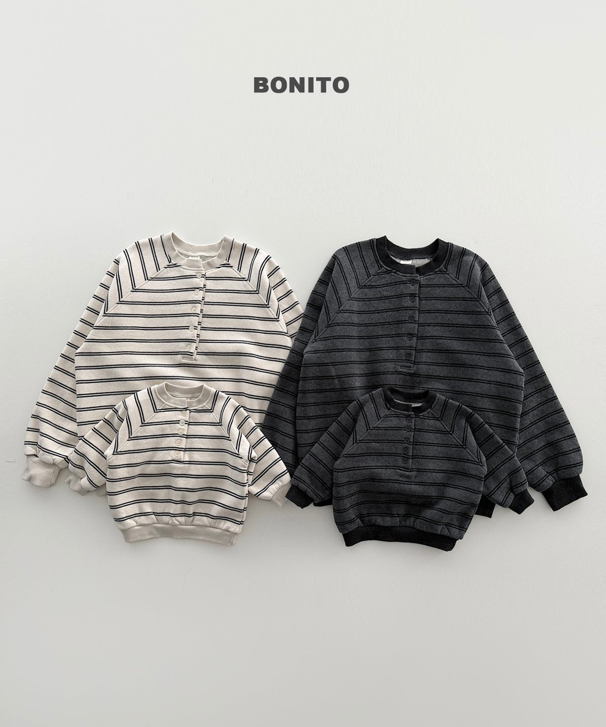 bonito ボーダー ヘンリーネック