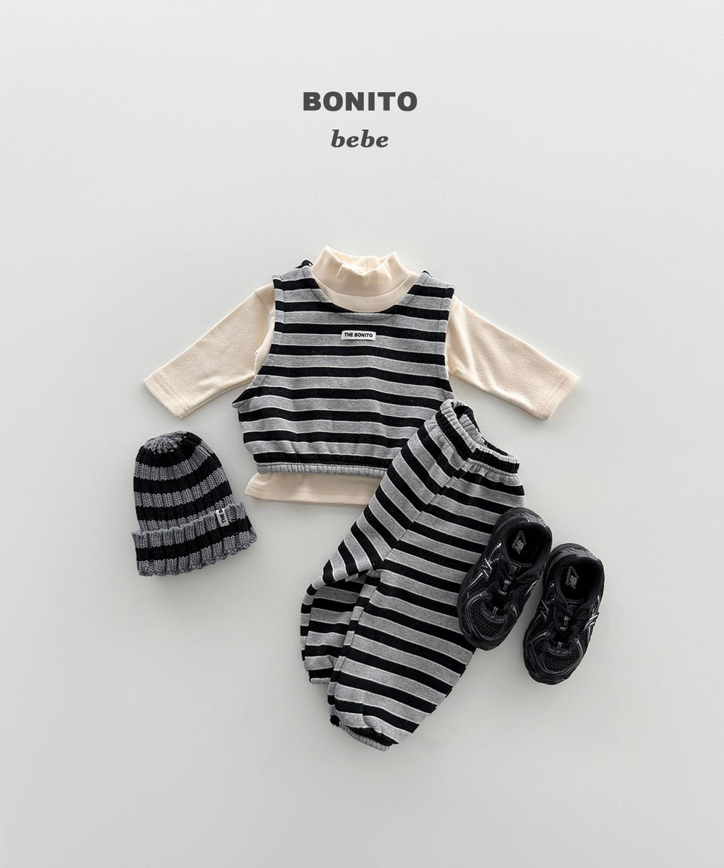 bonito ボーダー ベスト上下セット