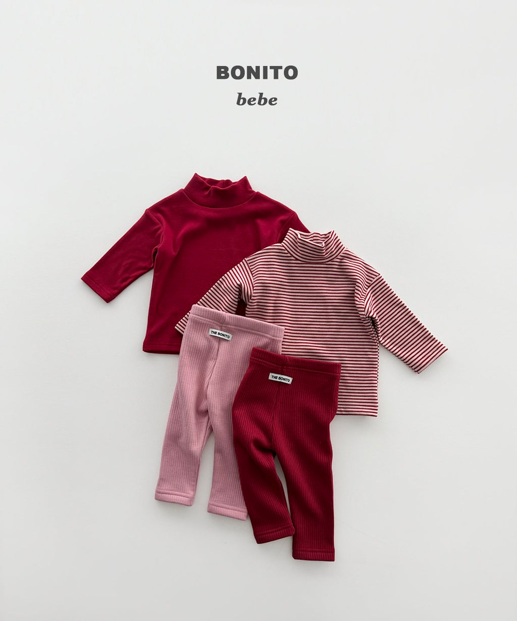 bonito リブ起毛レギンス 2枚組