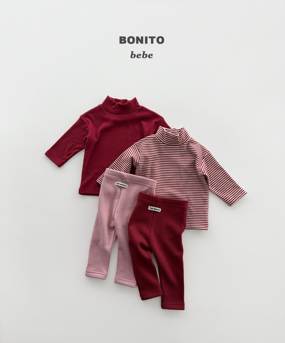 bonito リブ起毛レギンス 2枚組