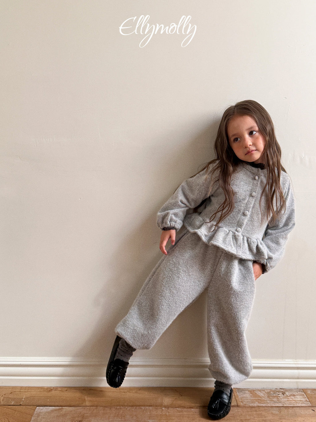 Elly Molly Snowflake Angora Jogger Pants