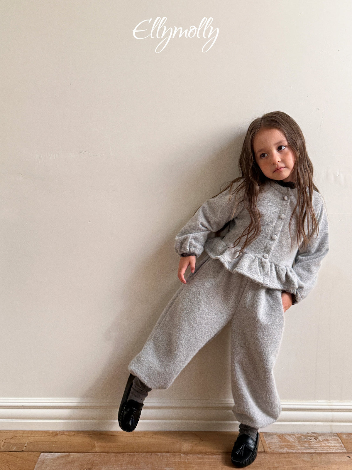 Elly Molly Snowflake Angora Jogger Pants