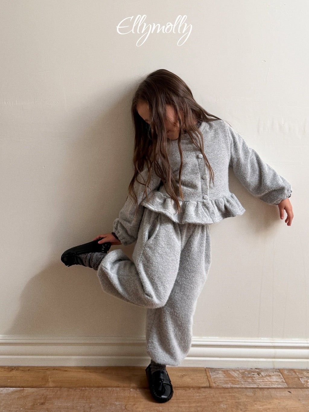 Elly Molly Snowflake Angora Jogger Pants