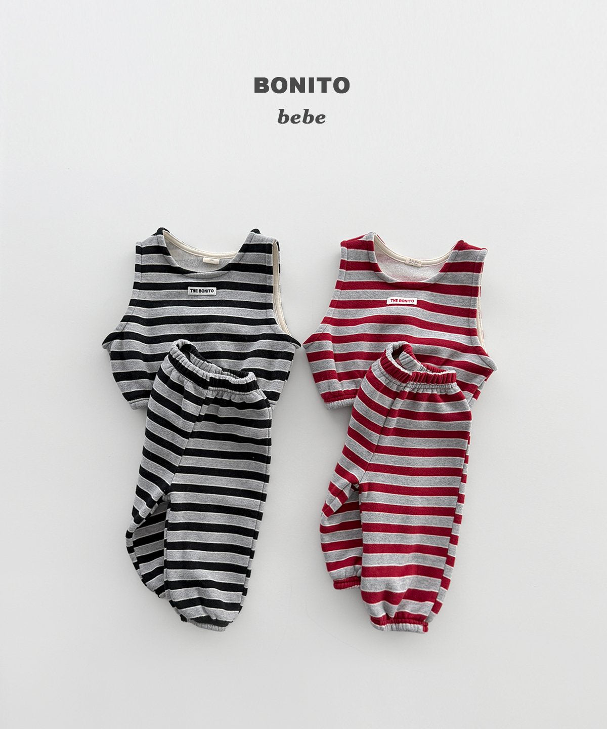 bonito ボーダー ベスト上下セット