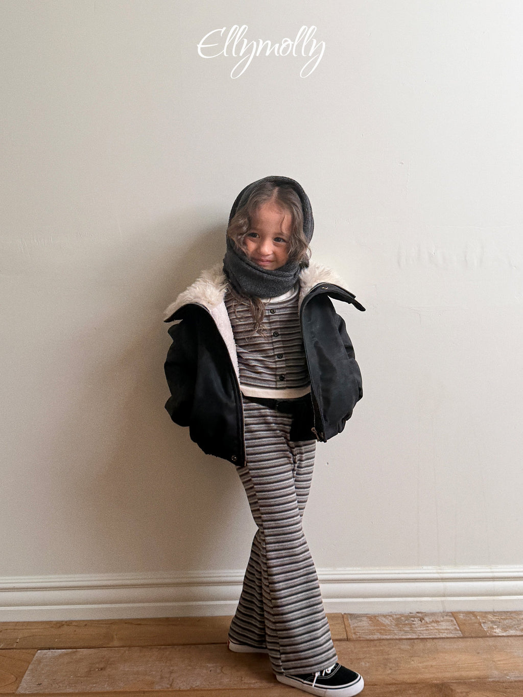 Elly Molly Latte Stripe Bootcut Pants