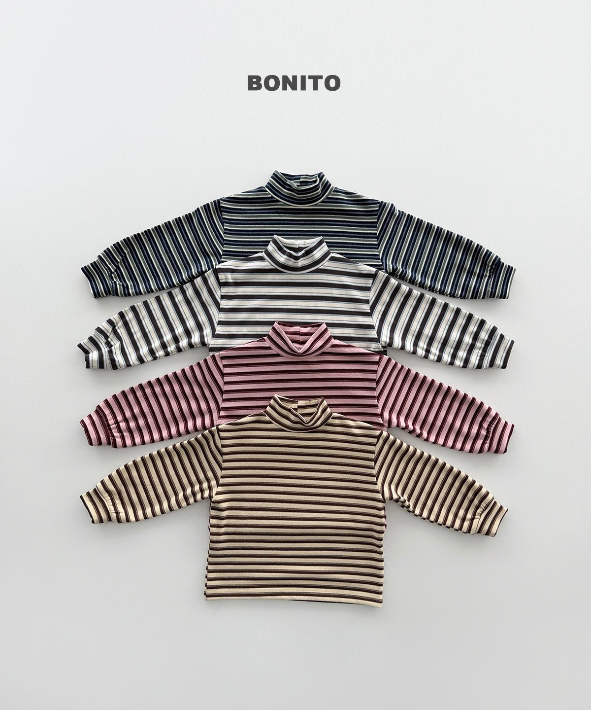 bonito レトロボーダー タートルネック