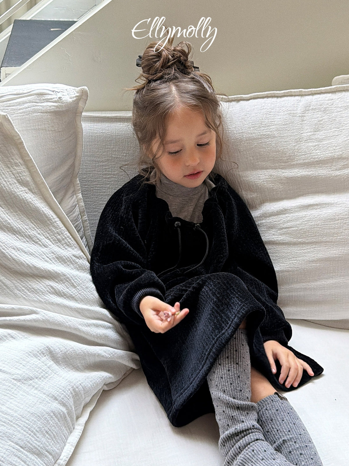 Elly Molly Dot Rib Brushed Socks