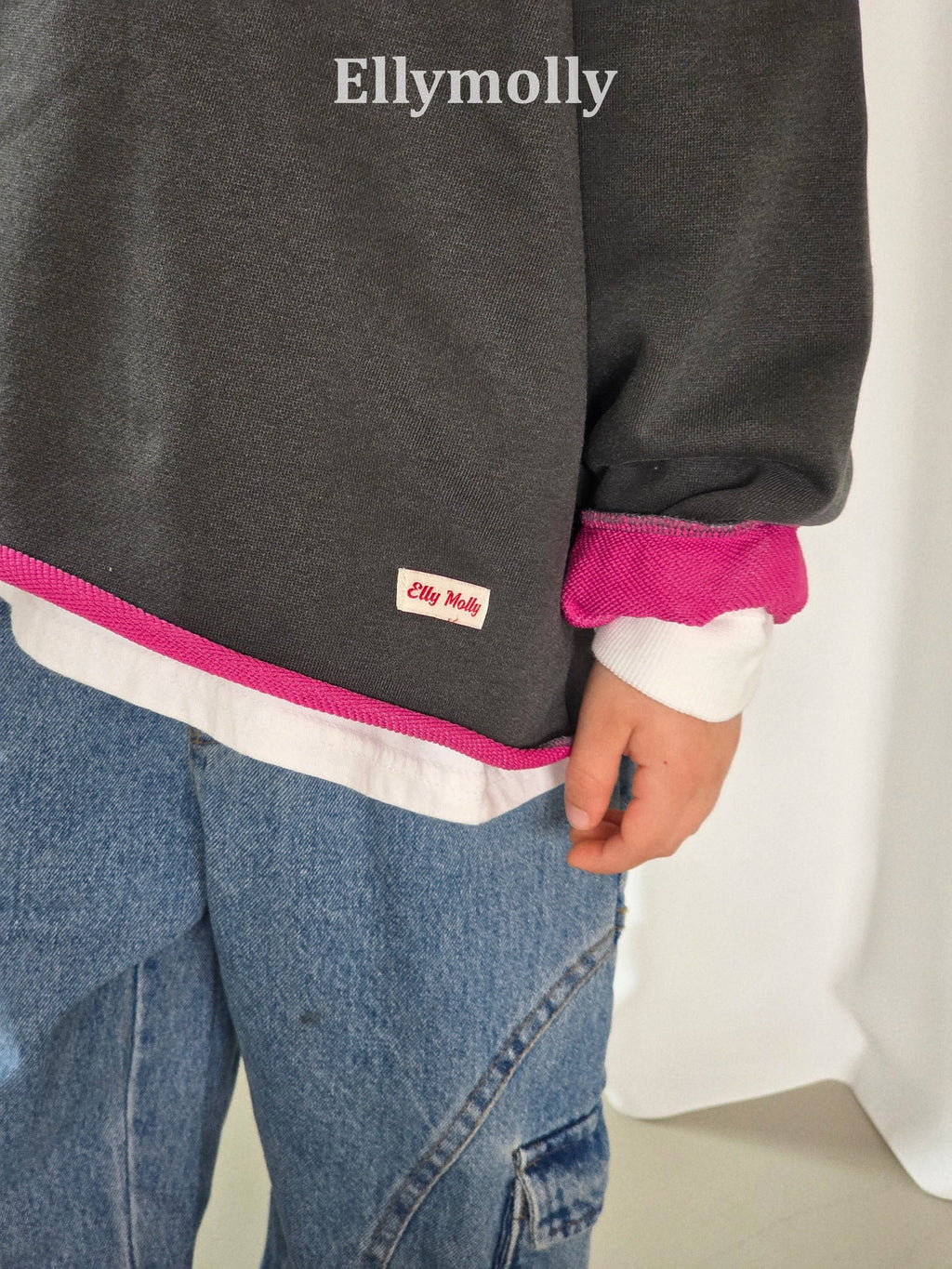 Elly Molly Rough Two Tone Dyeing Sweatshirt