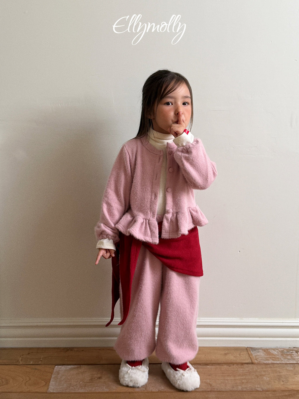 Elly Molly Snowflake Angora Frill Cardigan