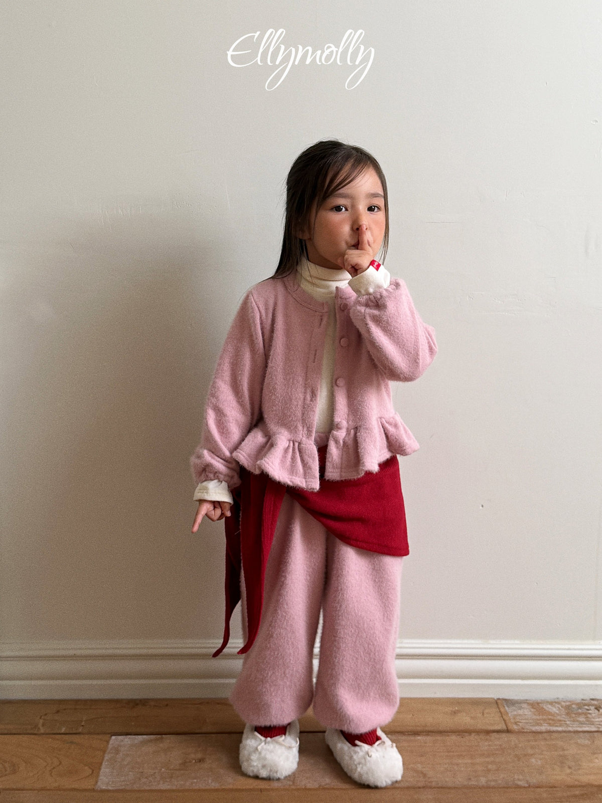 Elly Molly Snowflake Angora Frill Cardigan