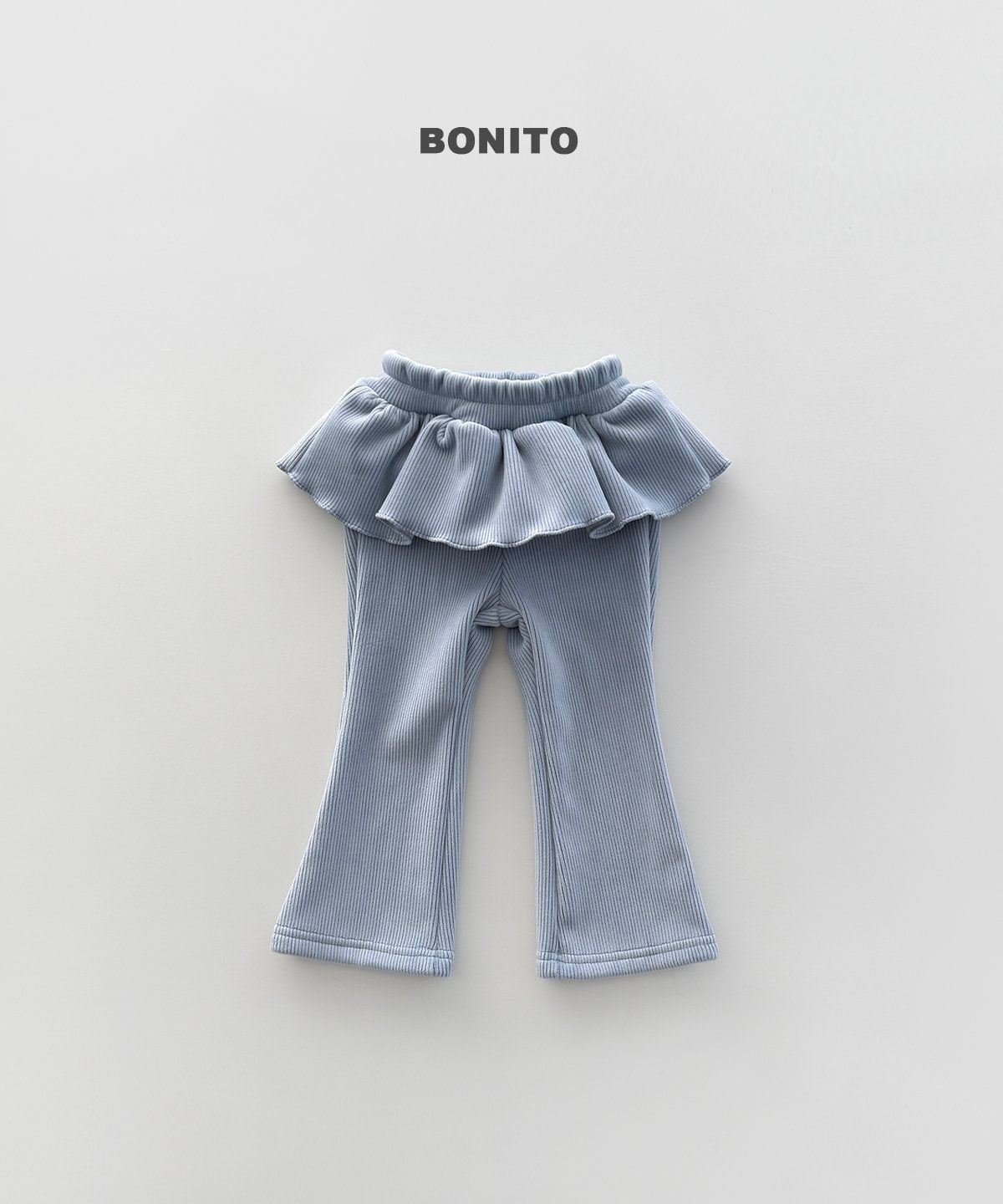 bonito ベロア フリルブーツカットパンツ
