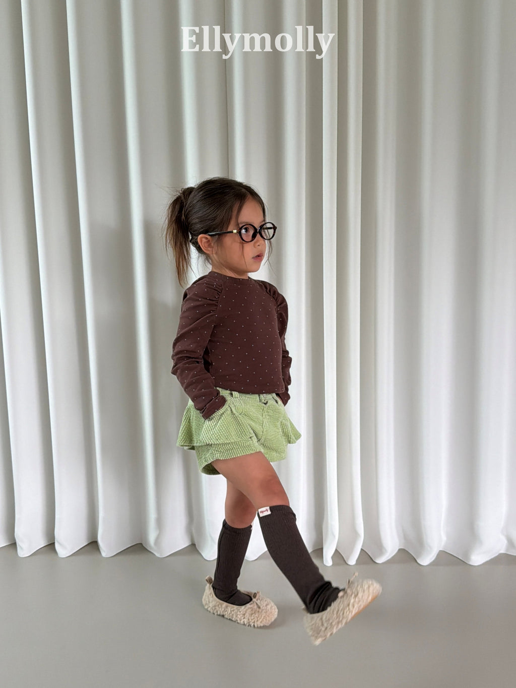 Elly Molly Giselle Dot Shirring Tee