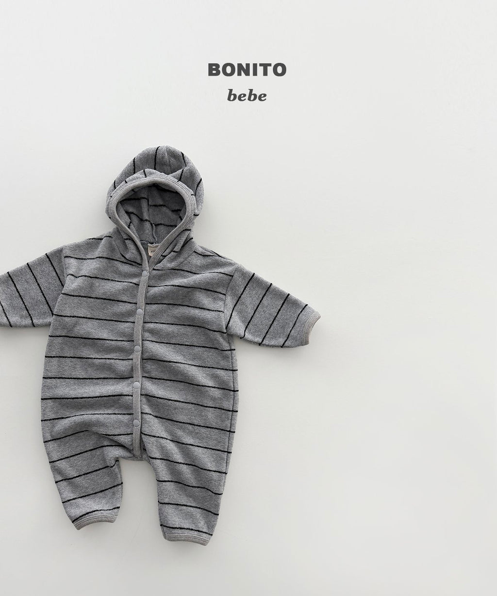 bonito ボーダー テリーフードスーツ