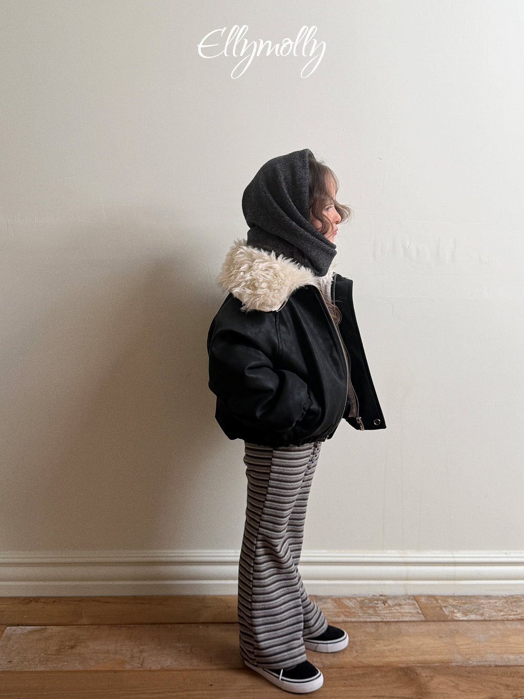 Elly Molly Latte Stripe Bootcut Pants