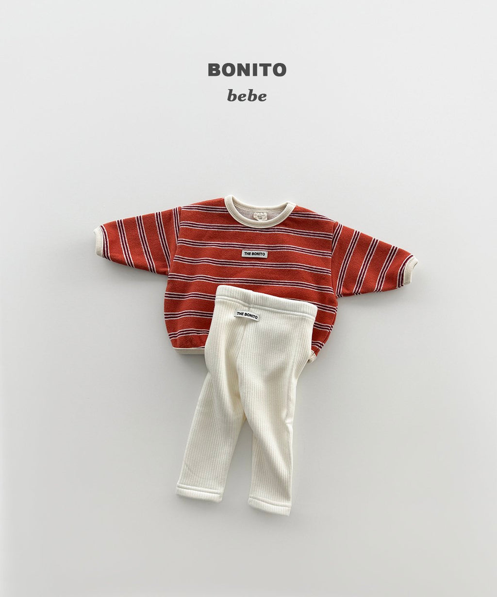 bonito リブ起毛レギンス 2枚組