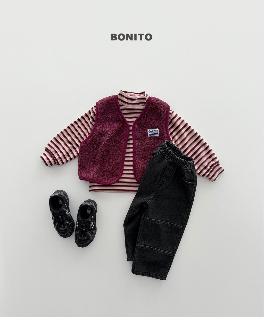 bonito レトロボーダー タートルネック