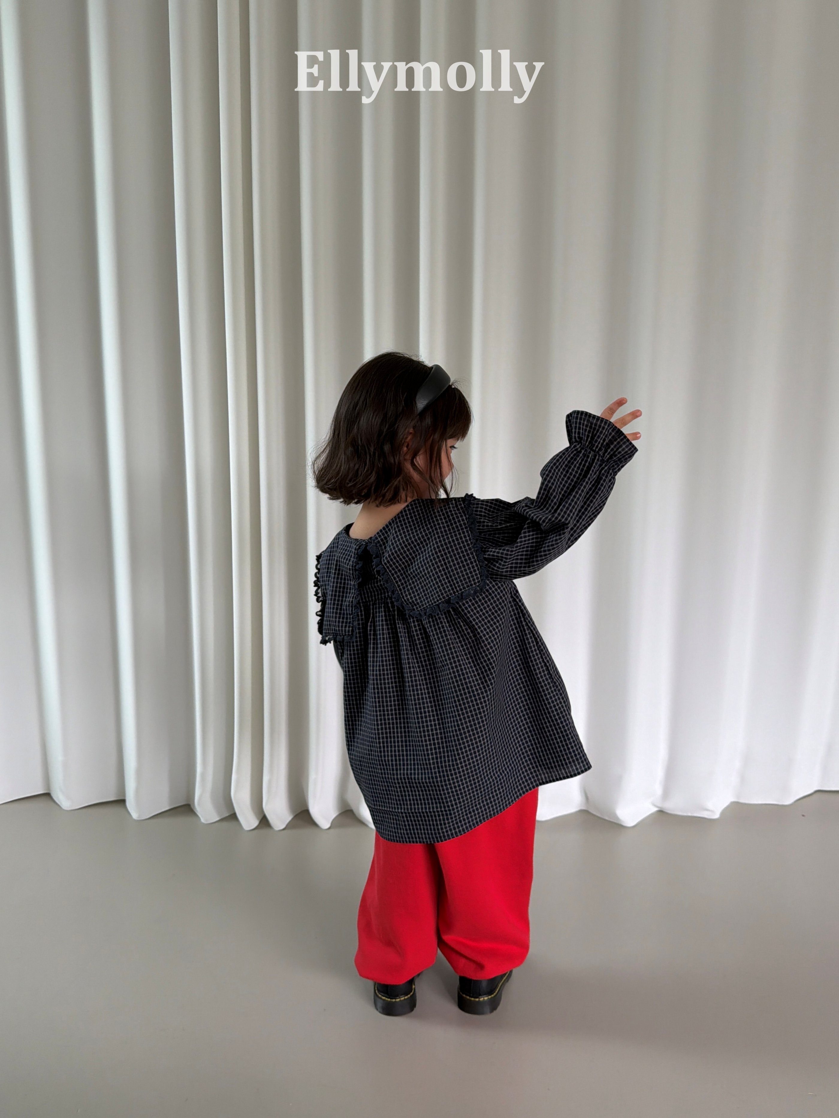 Elly Molly Musk Check Blouse