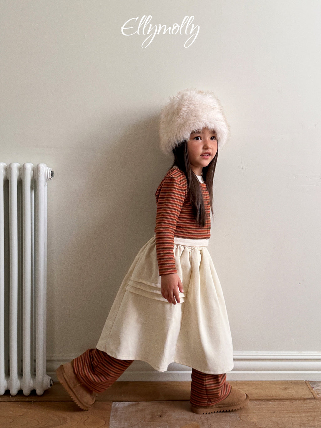 Elly Molly Pompom Corduroy Skirt